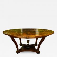 Antique 10 Regency Mahogany Inlaid Dining Table W Two Leaves - 1942952