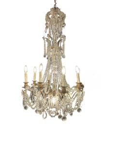 Antique 12 bulb Crystal Chandelier - 4361469
