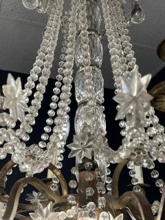 Antique 12 bulb Crystal Chandelier - 4361493
