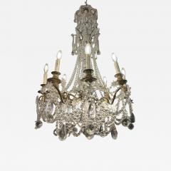 Antique 12 bulb Crystal Chandelier - 4362062