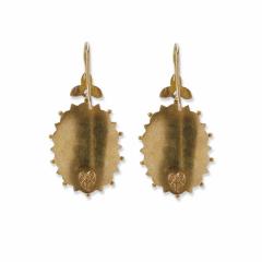 Antique 15K Gold Pendant Earrings - 3411880