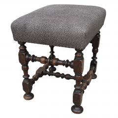 Antique 17c William Mary Walnut Ottoman Footstool - 4594057