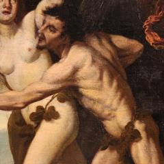 Antique 17th century painting the expulsion of Adam and Eve - 4219797