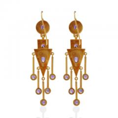 Antique 1860s Amethyst Fringe Earrings - 3299352