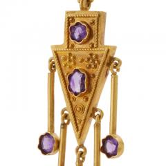 Antique 1860s Amethyst Fringe Earrings - 3299358