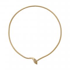 Antique 18K Gold Snake Necklace - 4169383