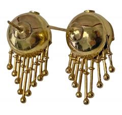 Antique 18K etruscan tassel drop Earrings English C 1860 - 3580727