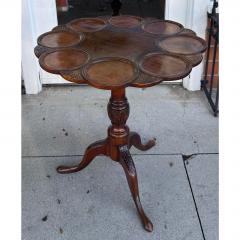 Antique 18c George III Style Carved Mahogany Tilt Top Supper Table - 4795055