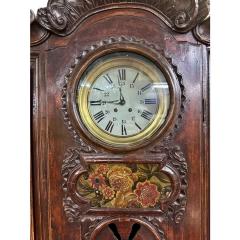 Antique 18c Louis XV Carved Walnut Vaisselier With Built in Clock - 4317167