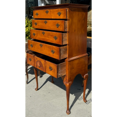 Antique 18th C American Queen Anne Highboy Chest of Drawers New England - 4117854