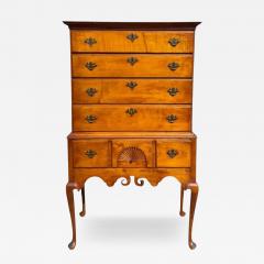 Antique 18th C American Queen Anne Highboy Chest of Drawers New England - 4120293