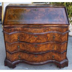 Antique 18th C Burl Walnut Dutch Secretary Desk - 4578077