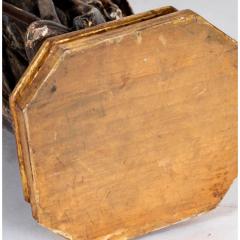 Antique 18th C Carved Painted Giltwood Figure of St Agustin - 4549827