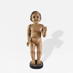 Antique 18th C Carved Spanish Colonial Jointed Santos Figure - 4532706