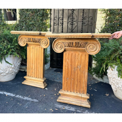 Antique 18th C Corinthian Column Now Console Tables a Pair - 2829934