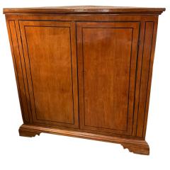 Antique 18th C Directoire Style Mahogany Corner Cabinet - 4464714