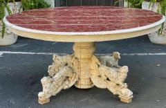Antique 18th C English Country Hunt Table W Carved Dog Animals - 2247401