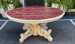 Antique 18th C English Country Hunt Table W Carved Dog Animals - 2247403