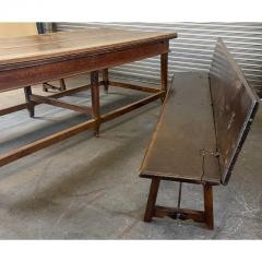 Antique 18th C French Country Farmhouse Extension Table Bench Seating - 2777508
