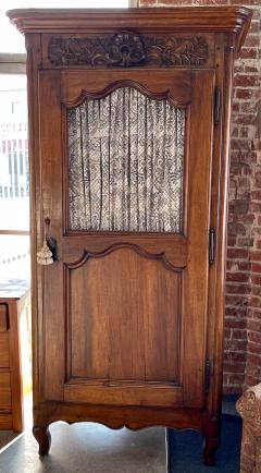 Antique 18th C French Country Fruitwood Bonnetierre Cupboard Cabinet - 2247389