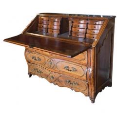Antique 18th C French Country Fruitwood Secretary Desk - 4612548