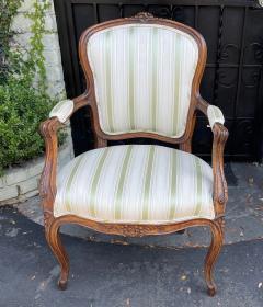 Antique 18th C French Provincial Carved Mahogany Fauteuil Arm Chair - 2685873