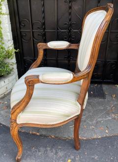 Antique 18th C French Provincial Carved Mahogany Fauteuil Arm Chair - 2685881