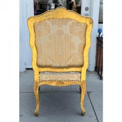 Antique 18th C Giltwood Silk Damask Chair - 4215874