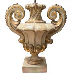 Antique 18th C Giltwood Urn Now a Table Lamp - 4615719