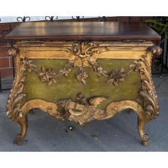 Antique 18th C Louis Vx Giltwood Walnut Chest Side Table - 4530581