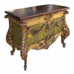 Antique 18th C Louis Vx Giltwood Walnut Chest Side Table - 4530585