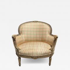 Antique 18th C Louis XV Wide Giltwood Bergere Arm Chair - 4267307