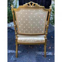 Antique 18th C Louis XVI Giltwood Fauteuil Arm Chair - 2777477
