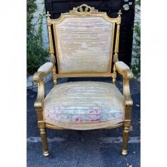 Antique 18th C Louis XVI Giltwood Fauteuil Arm Chair - 2777495