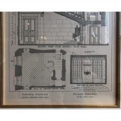 Antique 18th C Neoclassical French Staircase Architectural Engraving - 1807831