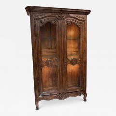 Antique 18th C Provincial Walnut Display Cabinet Armoire Joanna Carson Estate - 4426916