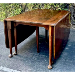 Antique 18th C Queen Anne Drop Leaf Gate Leg Dining Table - 2910037