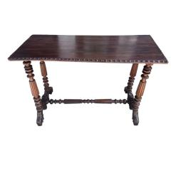 Antique 18th C Rosewood Spanish Colonial Console Table - 4359344