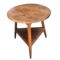 Antique 18th C Rustic Welsh Cricket Table - 4247362