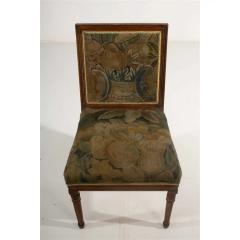 Antique 18th C Side Chairs W Tapestry Textile - 3378909