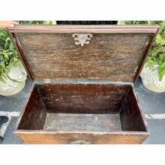 Antique 18th C Spanish Colonial Rustic Trunk - 2850189