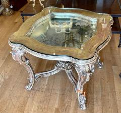 Antique 18th C Style Rococo Venetian Giltwood Table by W Antiqued Mirror - 2199717