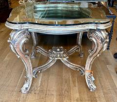 Antique 18th C Style Rococo Venetian Giltwood Table by W Antiqued Mirror - 2199718