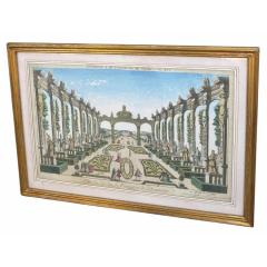 Antique 18th C View of the Axarienne Pleasure Garden Saint Petersburg Russia - 4433138