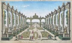 Antique 18th C View of the Axarienne Pleasure Garden Saint Petersburg Russia - 4434662
