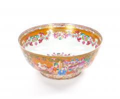 Antique 18th Century Chinese Export Porcelain Famille Rose Punch Bowl - 4552624