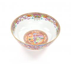 Antique 18th Century Chinese Export Porcelain Famille Rose Punch Bowl - 4552651