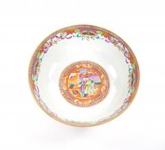 Antique 18th Century Chinese Export Porcelain Famille Rose Punch Bowl - 4552653