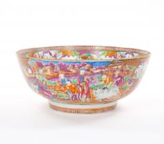 Antique 18th Century Chinese Export Porcelain Famille Rose Punch Bowl - 4552656