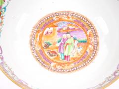 Antique 18th Century Chinese Export Porcelain Famille Rose Punch Bowl - 4552657